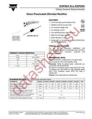 EGP20A-E3/73 datasheet  